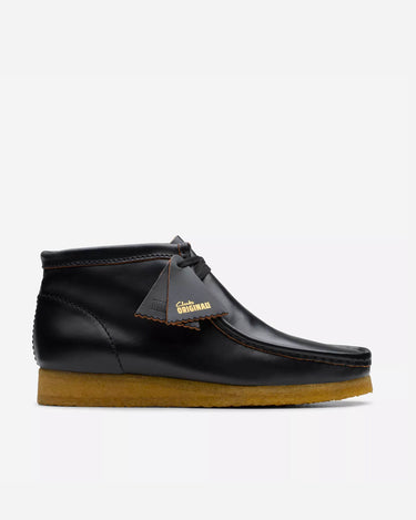 Clarks originals Wallabee Boot Black Smooth Leather