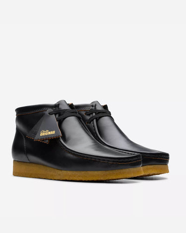 Clarks originals Wallabee Boot Black Smooth Leather
