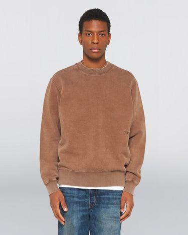 Edwin Axiom Crew Sweat Brown Marble