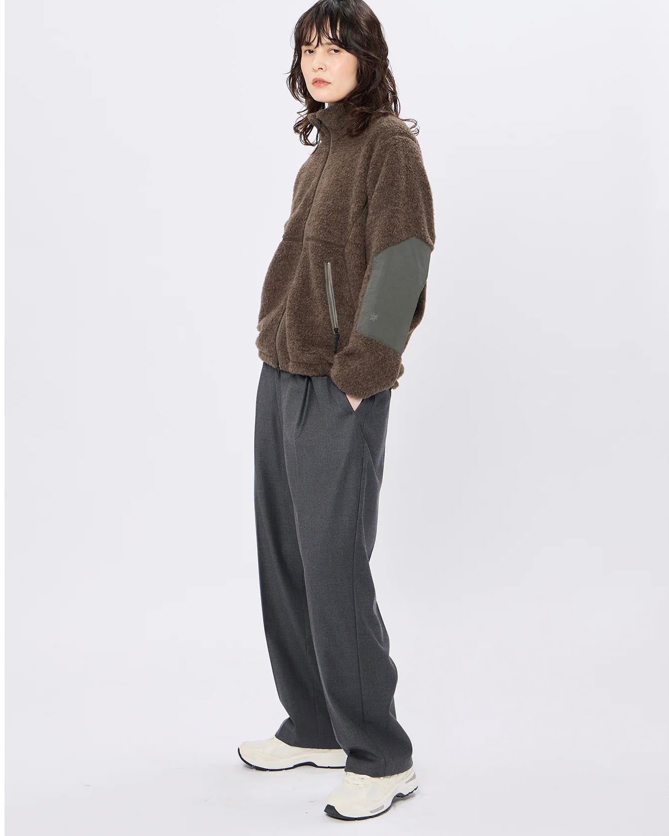 Goldwin Wool Boa Fleece Zip Jacket Brown – Dela - Main Image