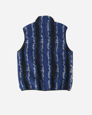 Gramicci Ripple Sherpa Vest Navy Ripple