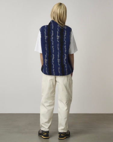 Gramicci Ripple Sherpa Vest Navy Ripple