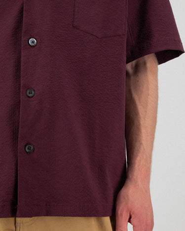 Howlin Cocktail Shirt Seersucker Burgundy