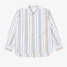 Universal Works Lazy Day Shirt Blue Sand Pop Stripe Three