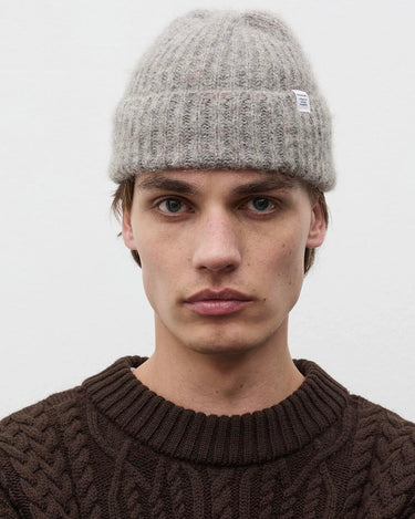 Norse Projects Alpaca Wool Chunky Rib Beanie Walnut N95-0986