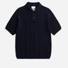 Norse Projects Anholt Cotton Crepe Polo Dark Navy N45-0677