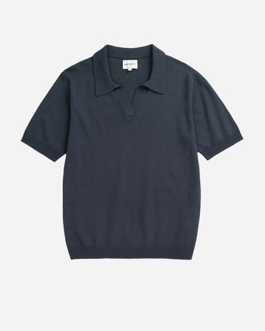 Norse Projects Anholt Cotton Paper Polo Graphite N45-0502