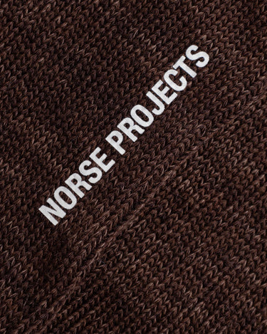 Norse Projects Bykle Heavy Cotton Twist Sock Delicioso Brown N82-0073