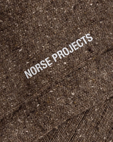 Norse Projects Bykle Neps Wool Rib Sock Walnut N82-0778