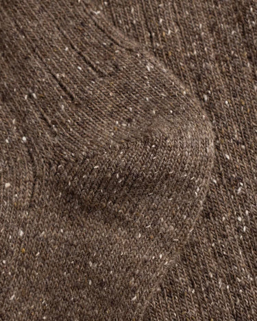 Norse Projects Bykle Neps Wool Rib Sock Walnut N82-0778 