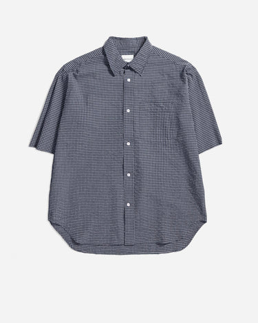 Norse Projects Espevik Oversized Check Shirt Dark Navy N40-0890