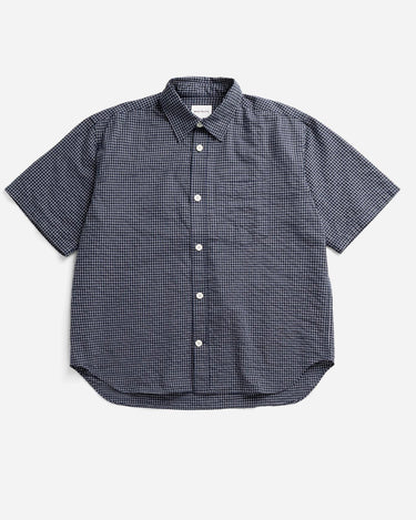 Norse Projects Espevik Oversized Check Shirt Dark Navy N40-0890