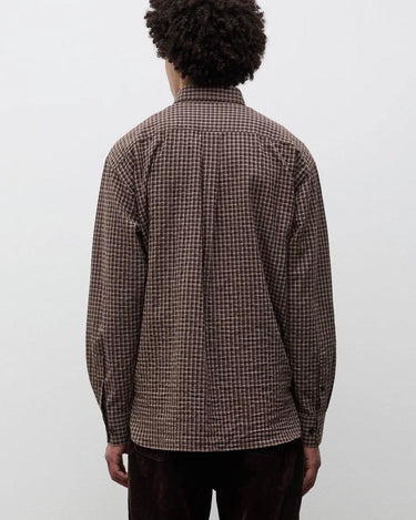 Norse Projects Espevik Oversized Check Shirt Delicioso Brown N40-0812 
