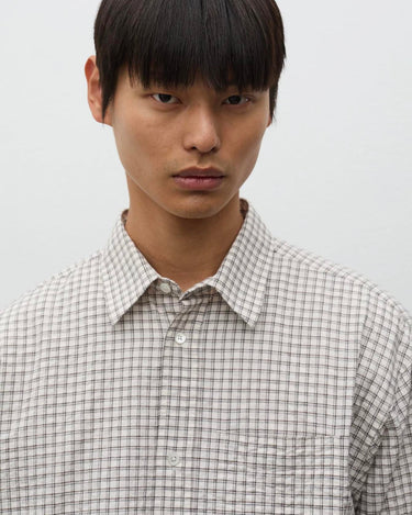 Norse Projects Espevik Oversized Check Shirt Ecru N40-0812 