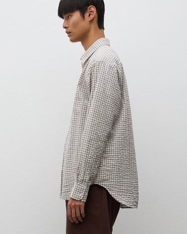 Norse Projects Espevik Oversized Check Shirt Ecru N40-0812 