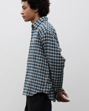 Norse Projects Falster Oversized Check Shirt North Sea N40-0885 