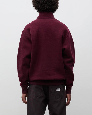 Norse Projects Flossli Cotton Wool Half Zip Sweat Mahogany N20-1406 