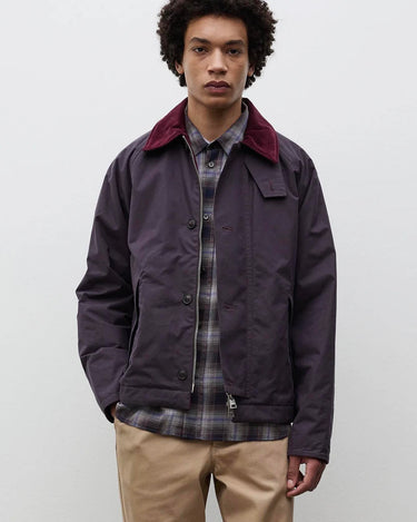 Norse Projects Holmen Wax Raglan Insulated Jacket Dark Purple N55-0693 