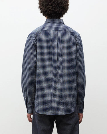Norse Projects Kongshoved Check Relaxed Shirt Dark Navy N40-0910 