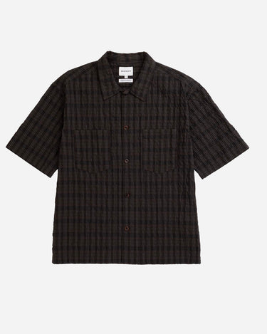Norse Projects Mols Check SS Camp Shirt Delicioso Brown N40-0857