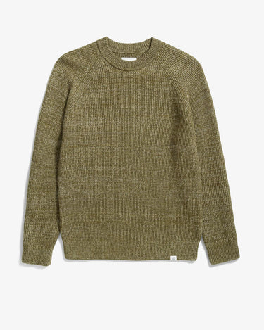 Norse Projects Roald Wool Cotton Rib Sweater Stika Green