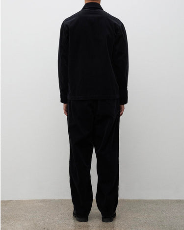 Norse Projects Volda Pleated Wide Wale Corduroy Trouser Navy N25-0487 