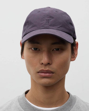 Norse Projects Wax Cotton 6-Panel Cap Darkest Purple N80-0766 