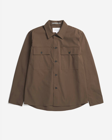 Norse projects Hjalmer Solotex Twill Overshirt Chesnut N50-0270