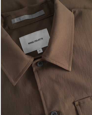 Hjalmer Solotex Twill Overshirt Chesnut