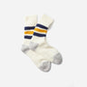 Rototo Coarse Ribbed Socks Navy Yellow R1255