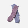 Rototo Reversible Pile Socks Faded Purple Light Blue R1612