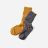 Rototo Reversible Pile Socks Navy Blue Gold R1612