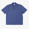 Universal Works Sal Road Shirt Delos Cotton Blue 32666N