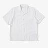 Universal Works Sal Road Shirt White Kos Self Stripe 32670W
