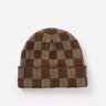 Service Works Chunky Check Beanie Brown