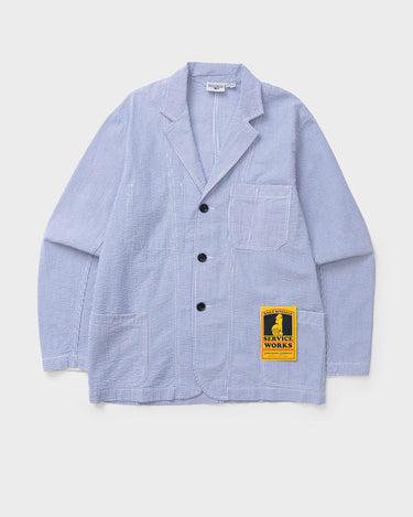 Service WorksSeersucker Server Suit Jacket Navy Stripe
