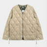 Taion Military V Neck W-Zip Down Jacket Beige