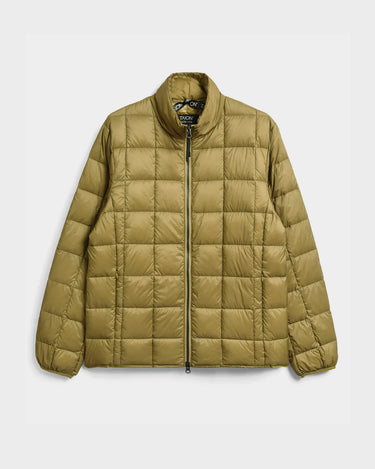 Taion Unisex Hi Neck W-Zip Down Jacket Beige