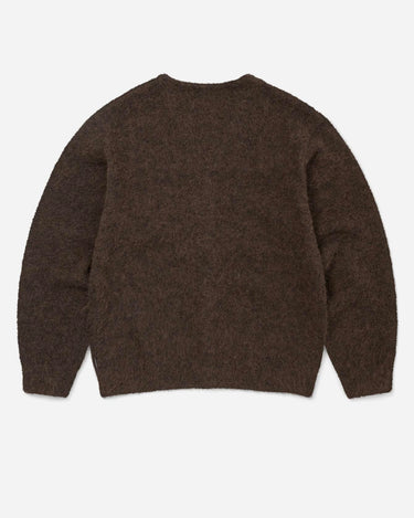 This Never That Faded Hairy Knit Cardigan Dark Brown