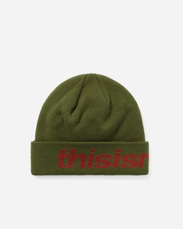 This Never That HSP Logo Big Cuff Beanie Green
