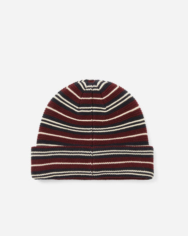 This Never That Striped Knit Beanie Burgundy
