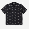 Universal Works Camp Shirt Embroidered Diamond Black 34156B