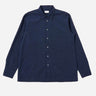 Universal Works Lucky Shirt Seersucker Shirting Navy 34604N