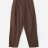 Universal Works Pleated Track Pant Brown Moleskin Brown 35629B