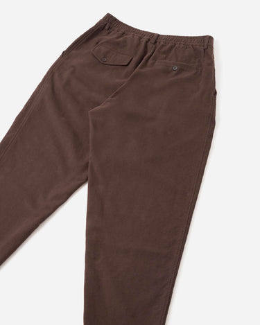 Universal Works Pleated Track Pant Brown Moleskin Brown 35629B
