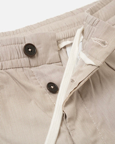 Universal Works Pleated Track Shorts Kennedy Stripe Brown 34150B