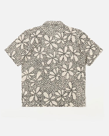 Universal Works Road Shirt Kantha Flower Ecru Black 34175E