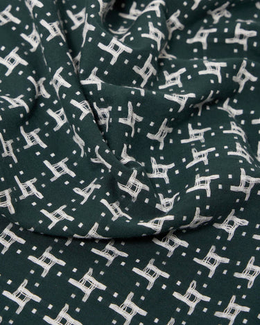 Universal Works Road Shirt Rhodes 8 Cotton Green White 34658G