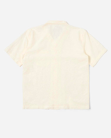 Universal Works Road Shirt Seersucker Ecru 34559E