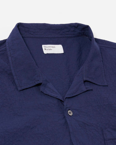 Universal Works Road Shirt Seersucker Navy 34605N